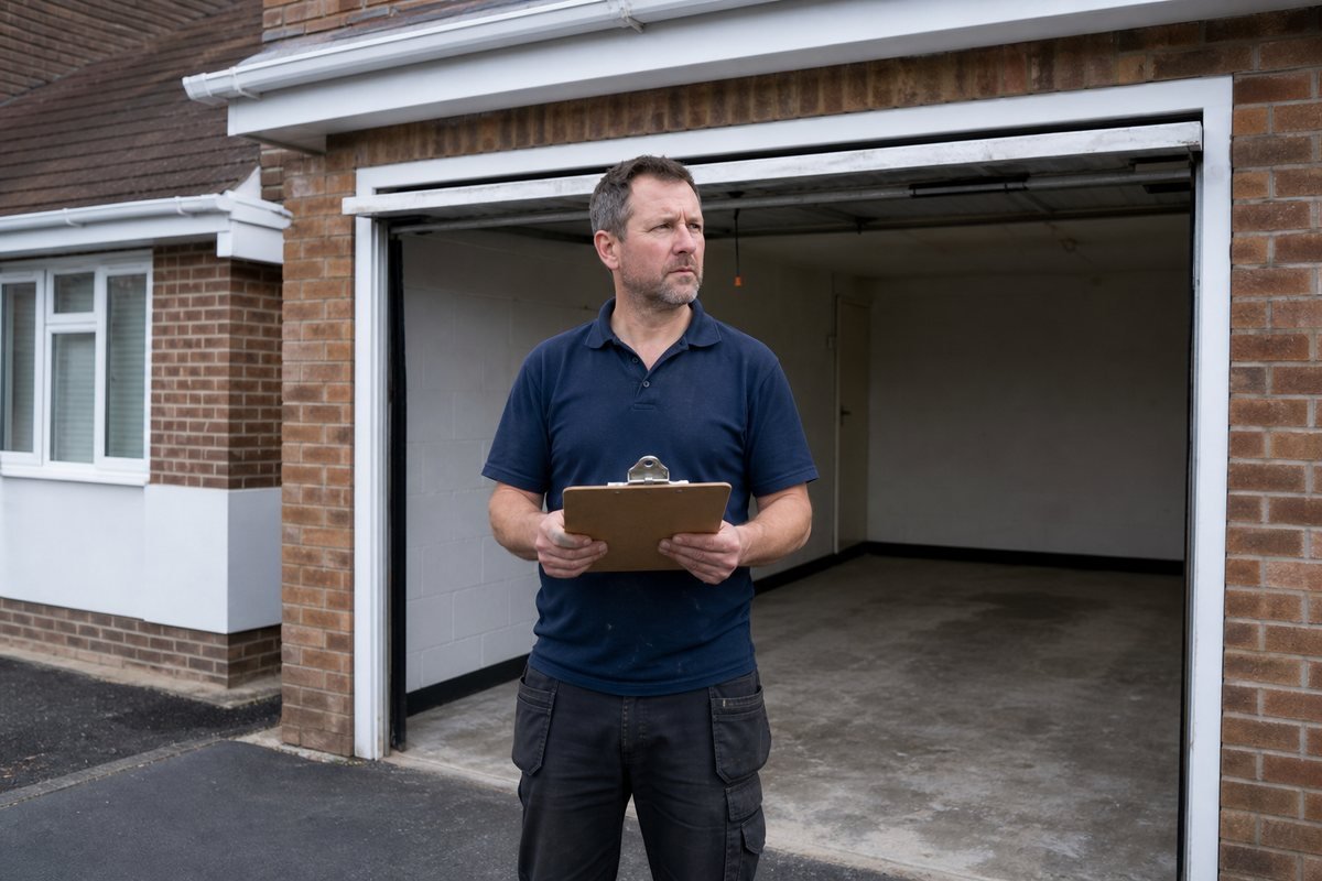 Garage conversion site survey in Telford